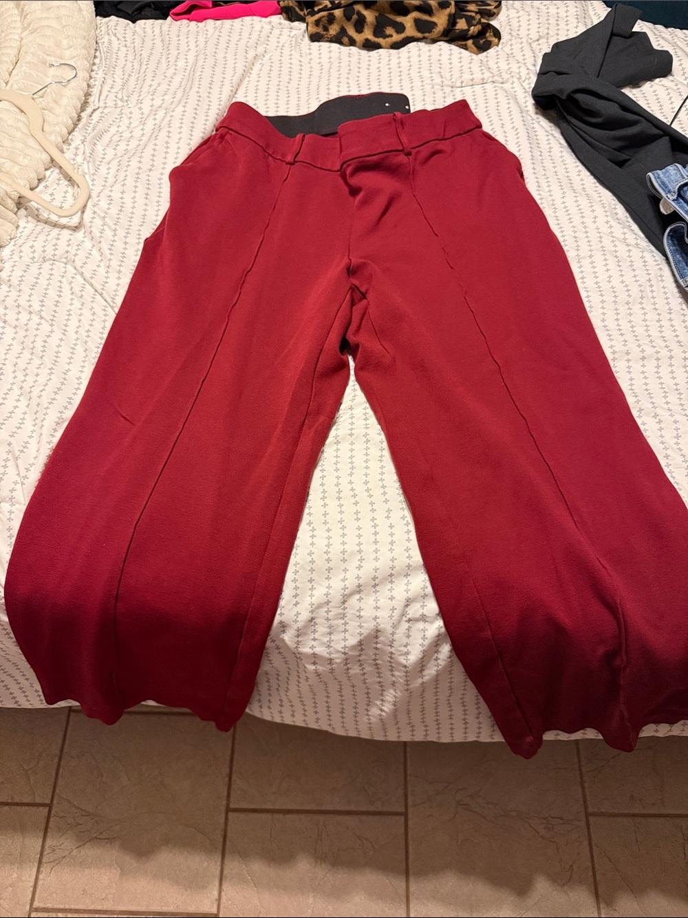 Lane Bryant Wine Red Palazzo Pantsuit